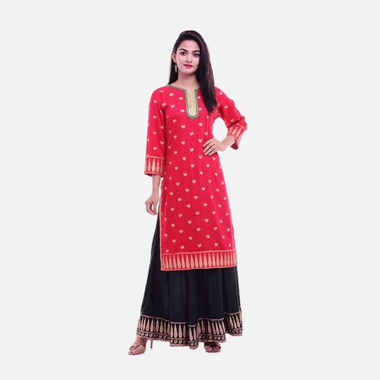 Picture of Asmani Dark Pink Handwork Women Kurti