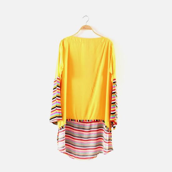 Picture of Kapas Solid Yellow Women Kurti